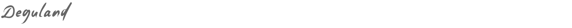Sample characters Deguland Font